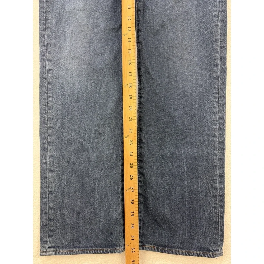 Levis 501 Jeans Mens 33x32 Blue Distressed Denim Straight Leg Button Fly